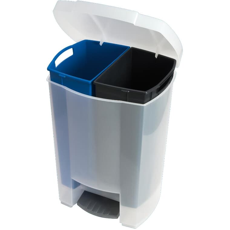 Duet Step-On Garbage Can - White