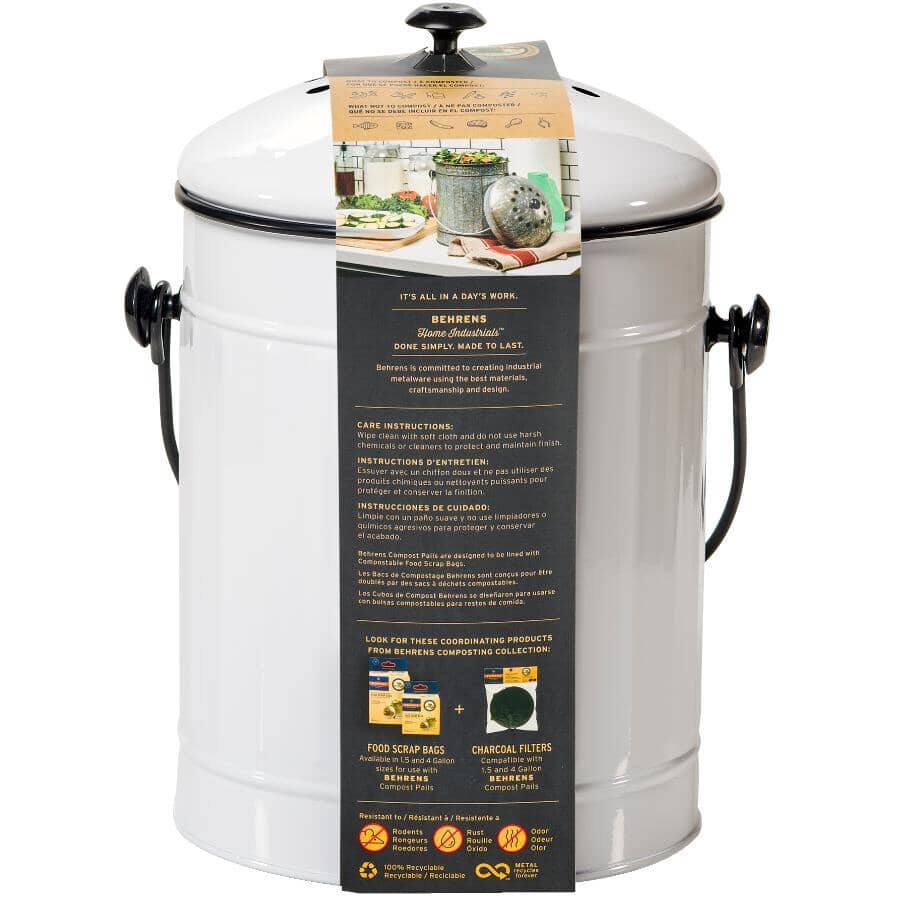 BEHRENS 5.5L Galvanized Steel Kitchen Composter | Home Hardware