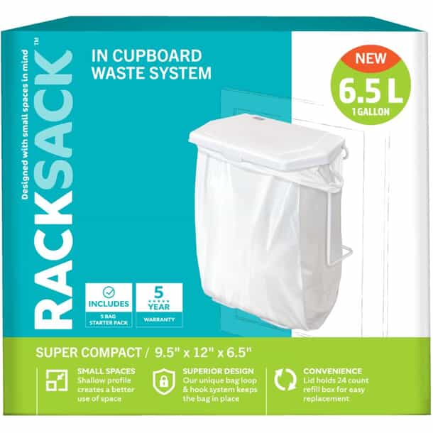 Support de sac à ordures pour salle de bains, 6,5 pox9,5 pox12 po