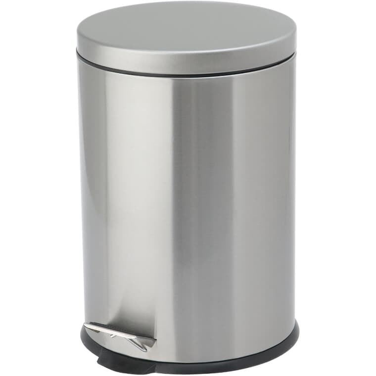 20L Stainless Steel Step-On Garbage Can