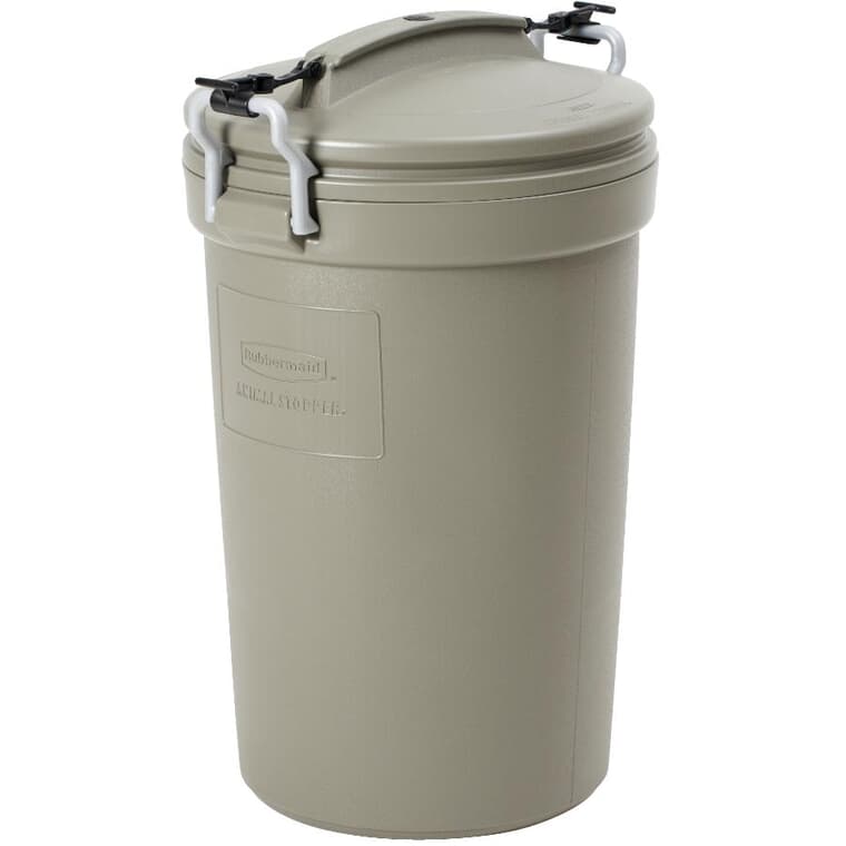 Animal Stop Refuse Can - Olive, 121 L