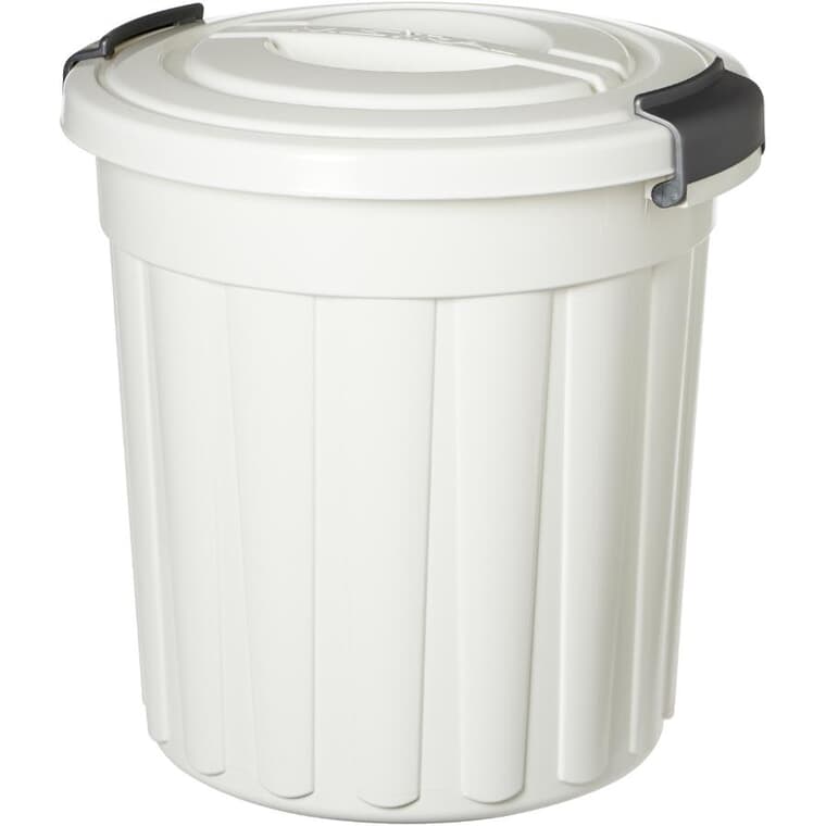 Maxi Garbage Can with Lid - White, 24 L