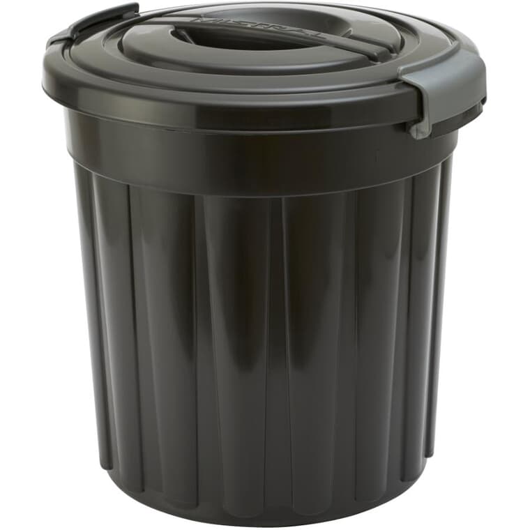 Maxi Garbage Can with Lid - Charcoal, 24 L