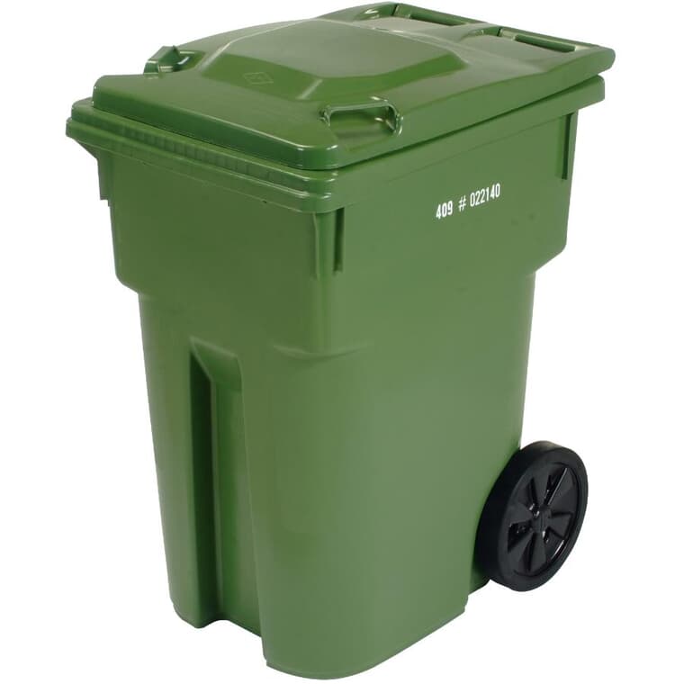 European Grip Wheeled Garbage Bin - Green, 360 L