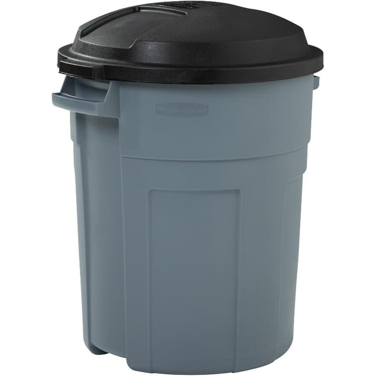 Roughneck Vented Garbage Can - Pewter, 75.7 L