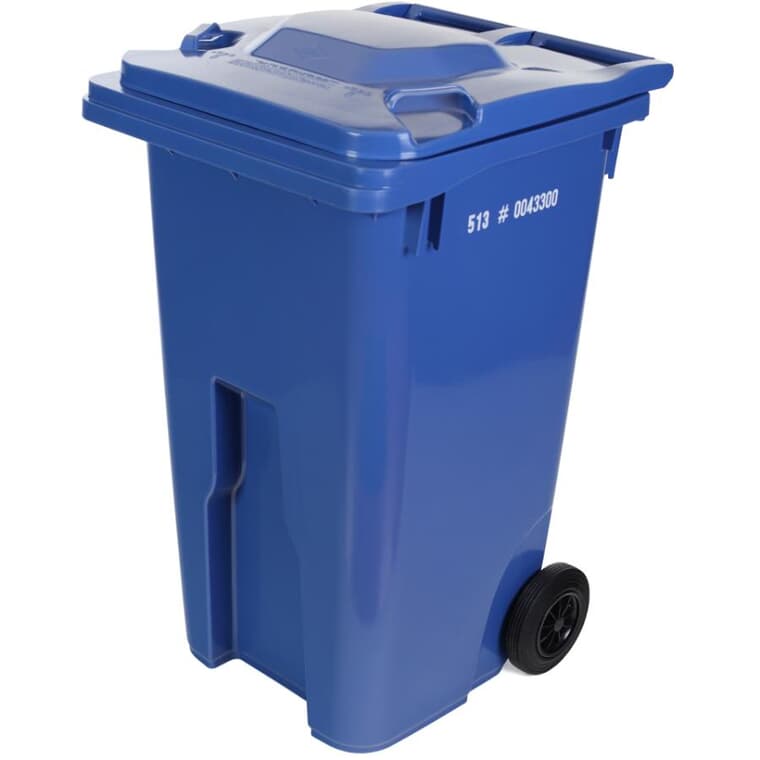 European Grip Wheeled Garbage Bin - Blue, 240 L