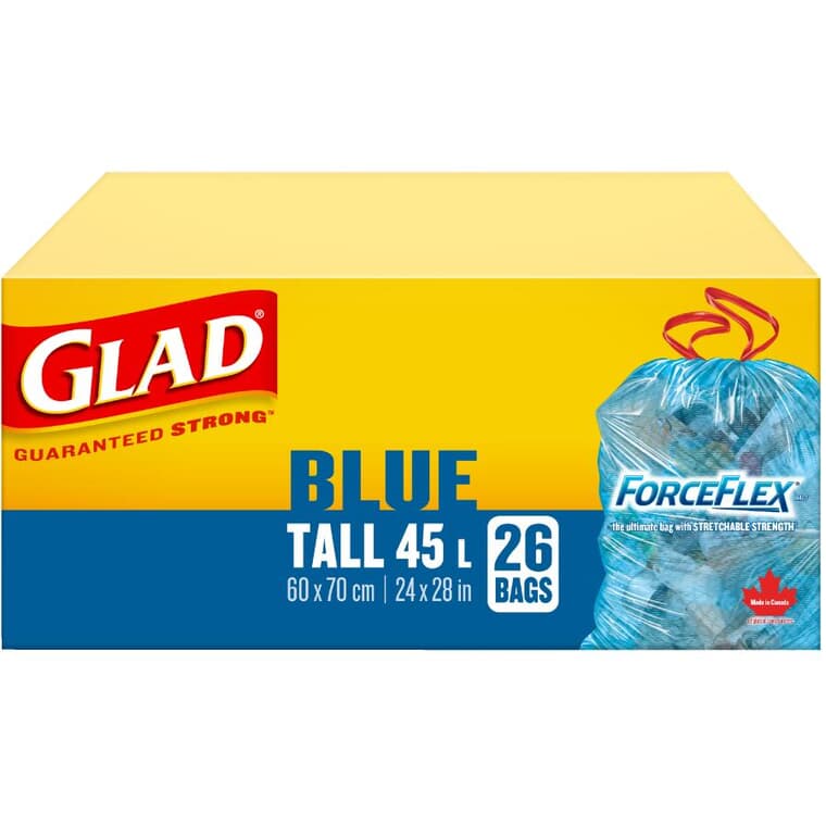26 Pack 24" x 28" Tall Blue Recycling Bags