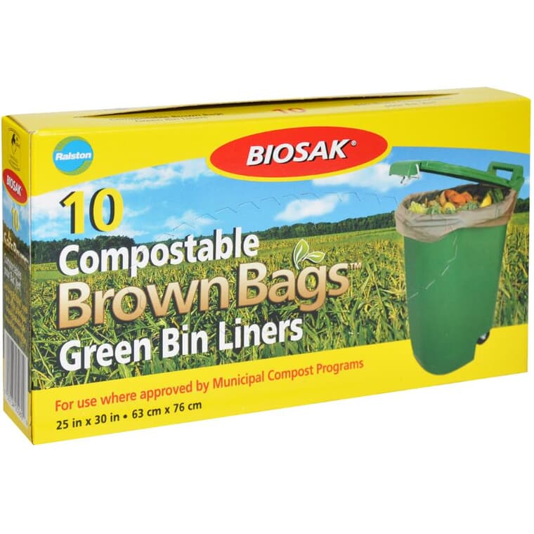 10 Pack 25" x 30" Compostable Bags