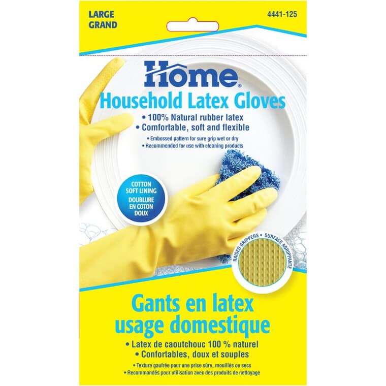 Household Latex Gloves - Large