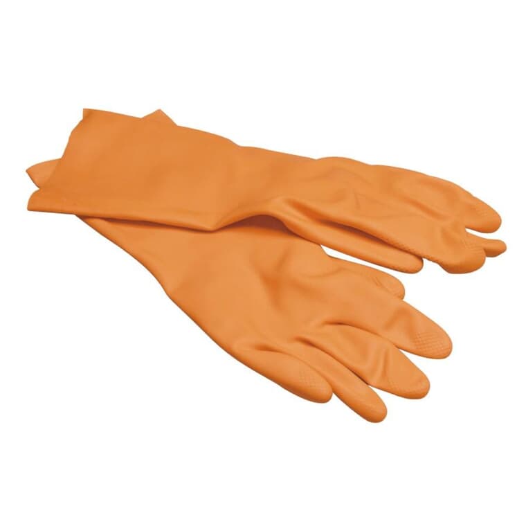 Gants en latex orange tout usage de qualité industrielle, très grand