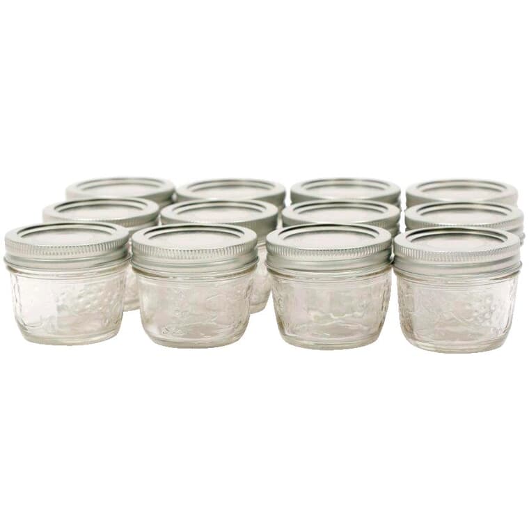 Mason Jars with Lids - 125 ml, 12 Pack