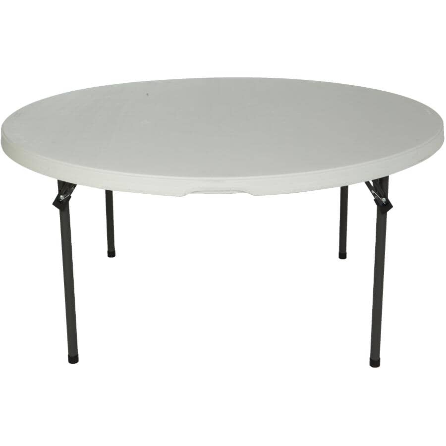 LIFETIME:60" White Round Plastic Commercial Banquet Table