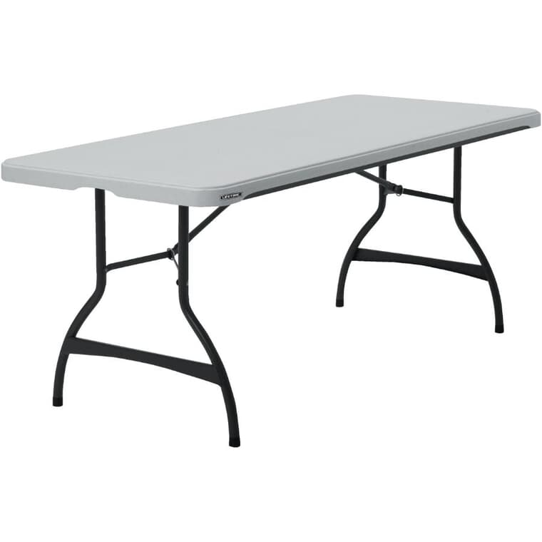 72" x 30" Commercial White Rectangular Folding Table