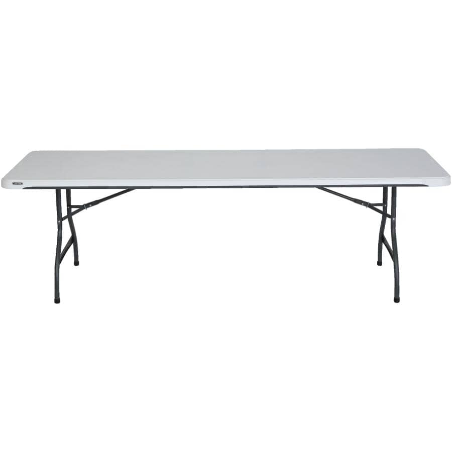 LIFETIME:96" x 30" Commercial White Rectangular Folding Table