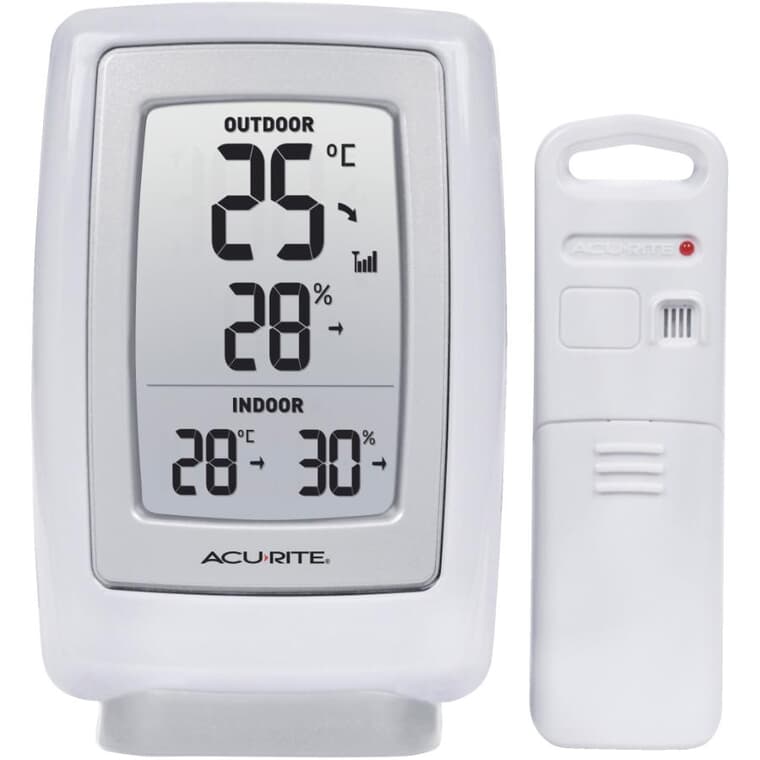 Thermomètre numérique sans fil pour l'intérieur ou l'extérieur, avec humidimètre