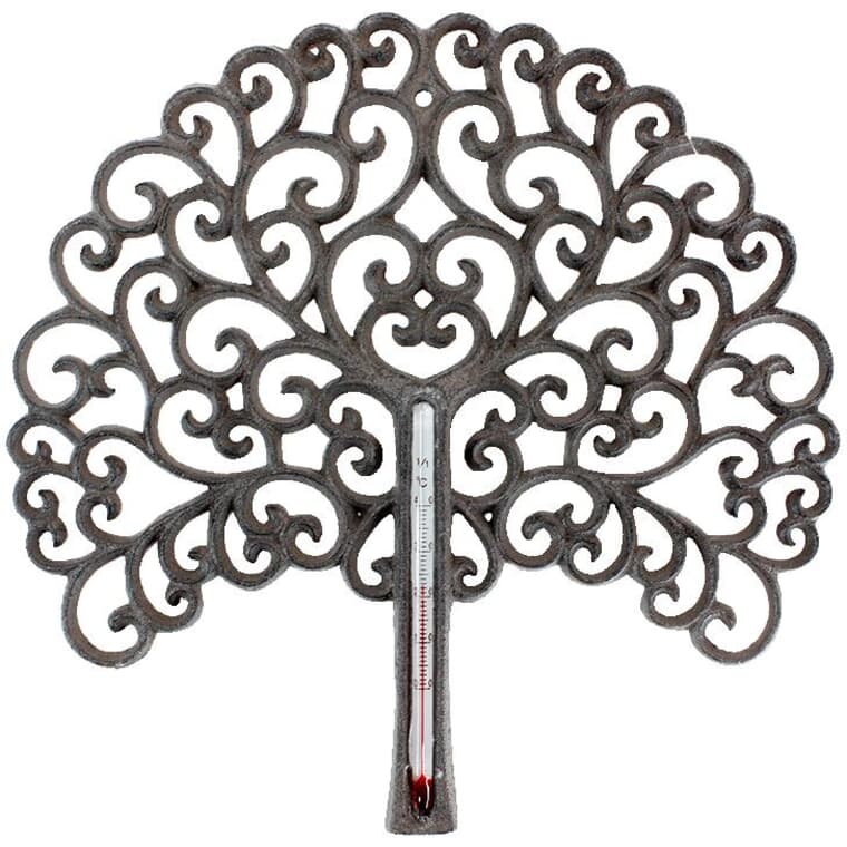 Tree Design Cast Iron Thermometer