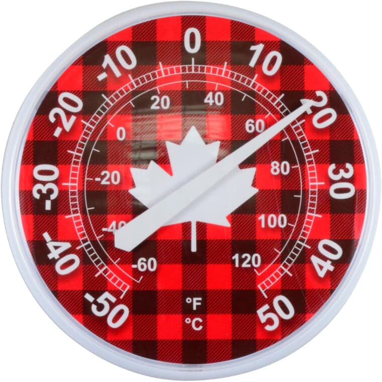 Thermomètre de 12 po Canada pour l'intérieur et l'extérieur, modèles variés