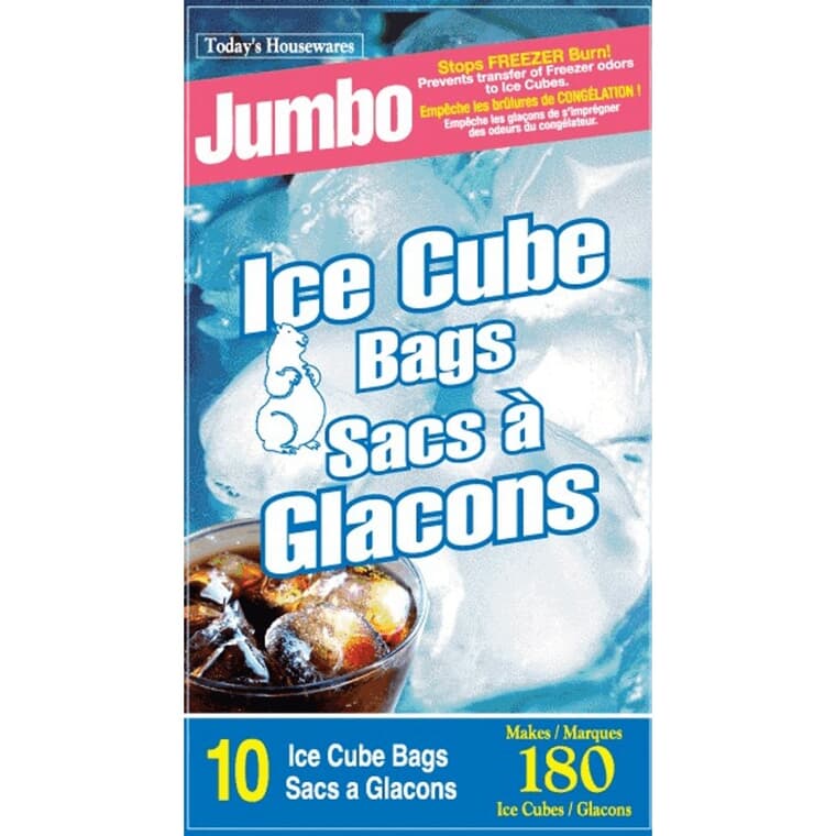 Plastic Ice Cube Bags - 10 Pack