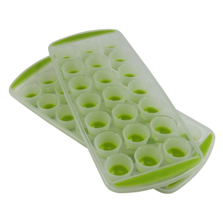 Silicone Ice Cube Trays - Lime, 2 Pack
