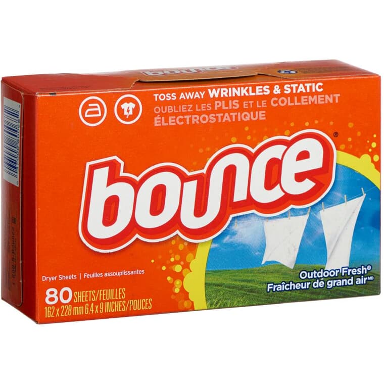 80 Outdoor Fresh Fabric Softener Sheets