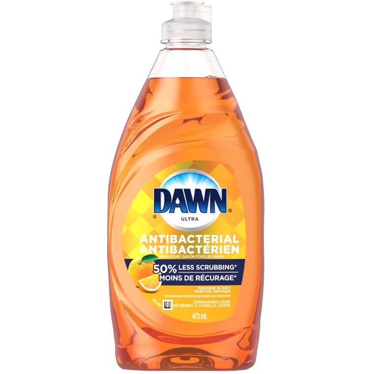 Savon à vaisselle antibactérien, parfum d'orange, 473 ml