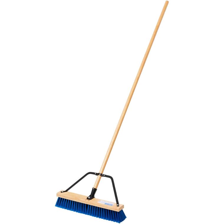 18" Contractor All Purpose Push Broom - with 60" Handle