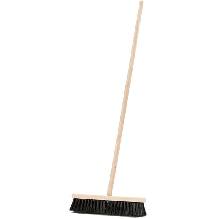 14" Patio Push Broom - with 48" Handle