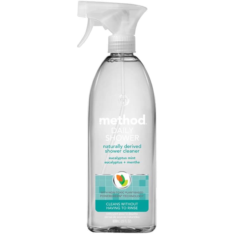 Nettoyant quotidien pour la douche à base de produits naturels, eucalyptus et menthe, 828 ml