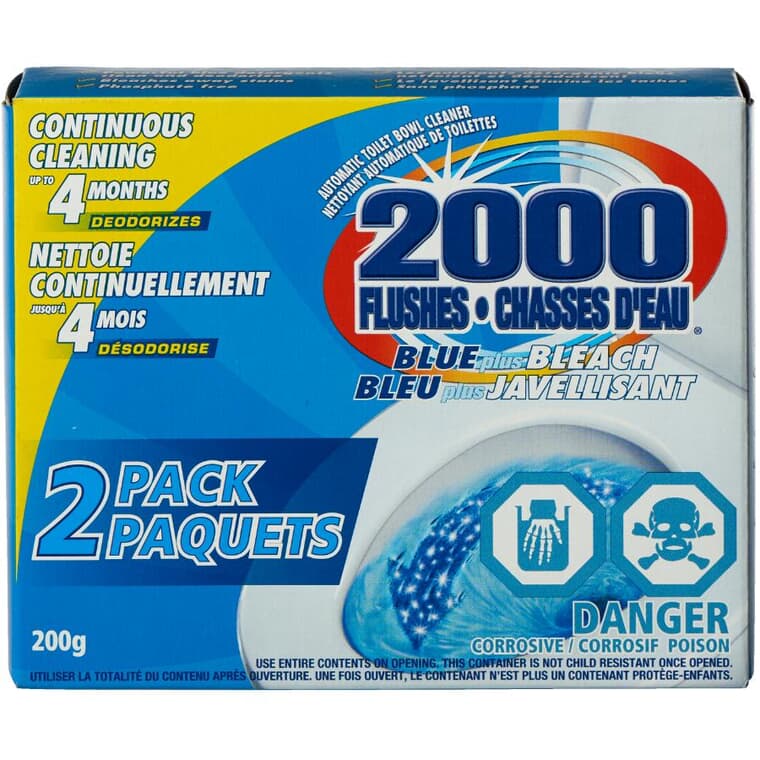2 Pack Blue Plus Bleach Toilet Bowl Cleaner