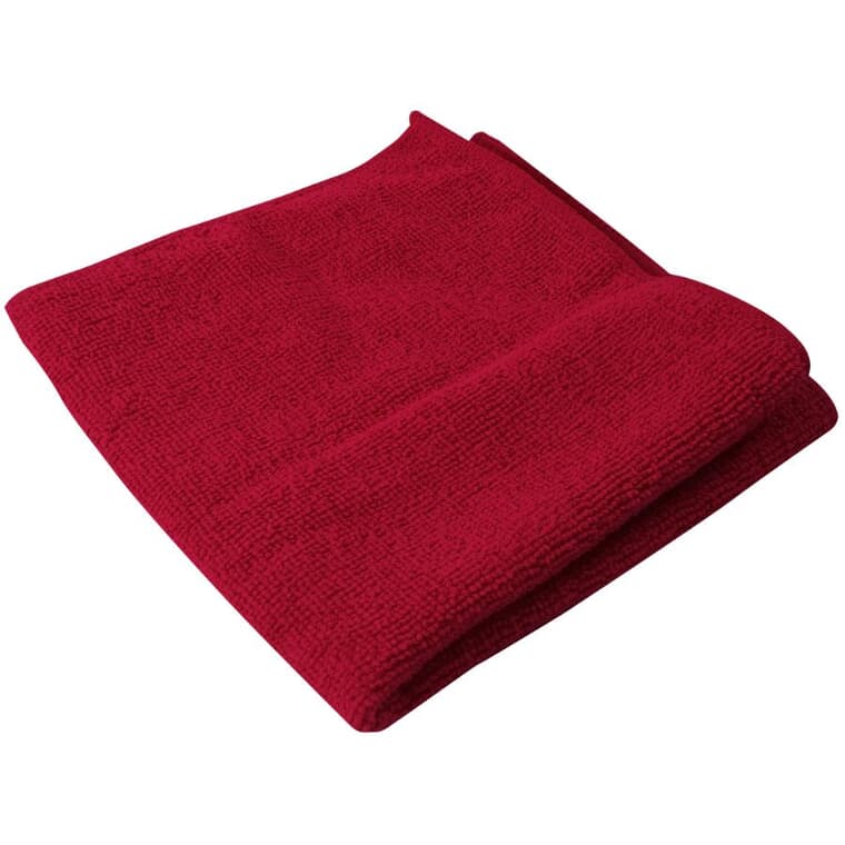 10 Pack 14" x 14" Red Microfibre Cloths