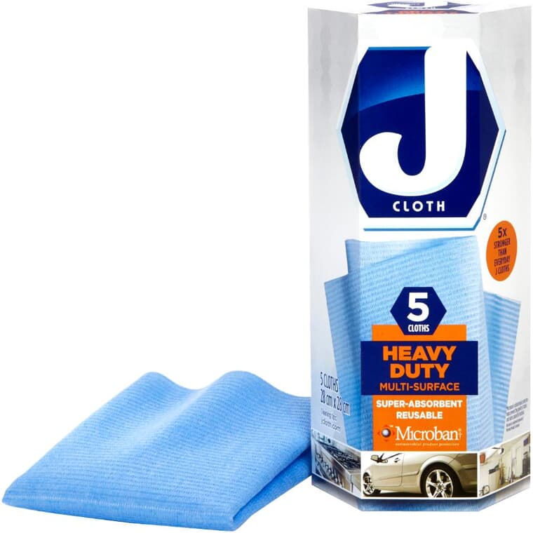 5 Pack Heavy Duty Blue Cleaning Cloths