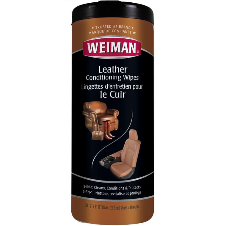 Leather Cleaning Wipes - 30 Pack
