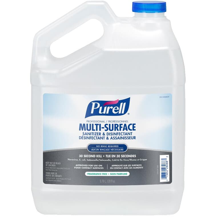 Multi-Surface Sanitizer & Disinfectant Refill - 3.8 L, 4 Pack