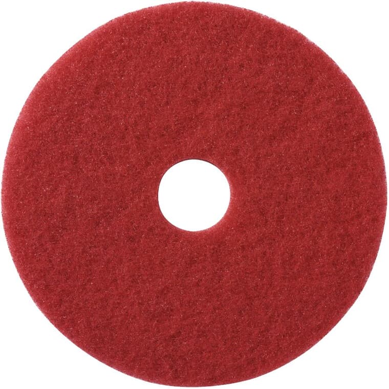 Paquet de 5 tampons à lustrer pour plancher, rouge, 17 po