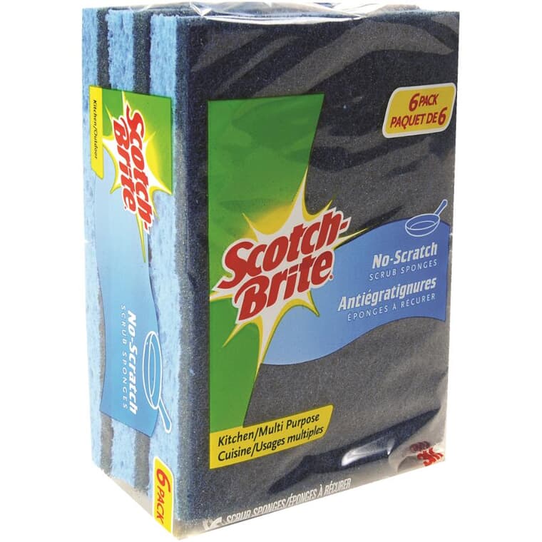 6 Pack No-Scratch Scrub Sponge