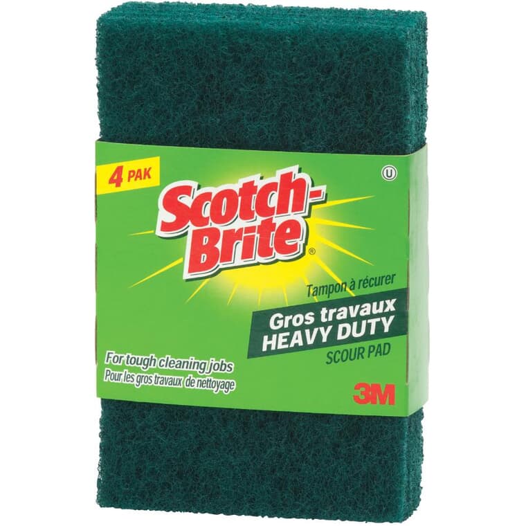 Heavy Duty Scouring Pads - No Scratch, 4 Pack