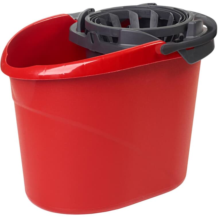Quick Wring Mop Bucket - Red, 10 L