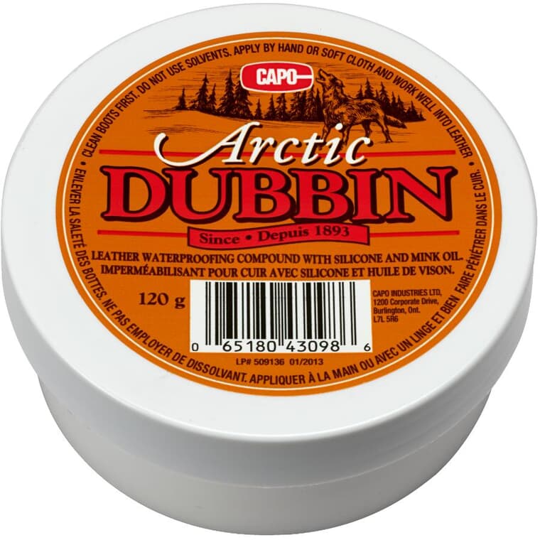 Cire protectrice Arctic Dubbin pour cuir, 120 g