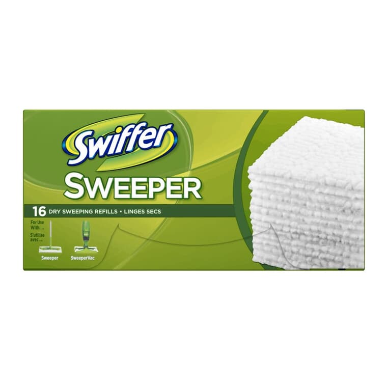 Sweeper Dust Floor Mop Refills - 16 Pack