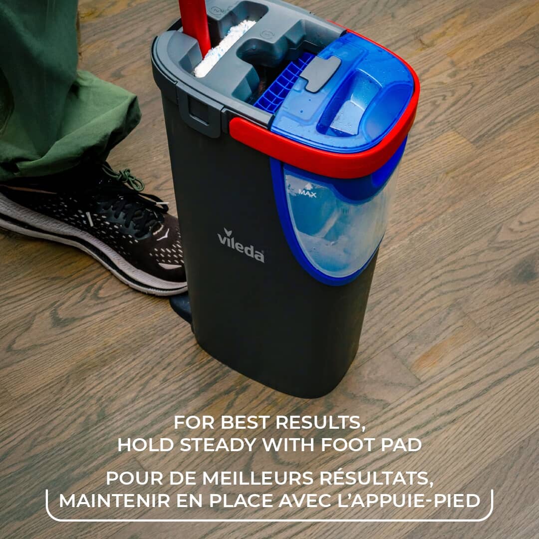 Vileda H2prO Wischmopp Set - Mit Doppeltank Für Sauberes & Schmutziges Wasser