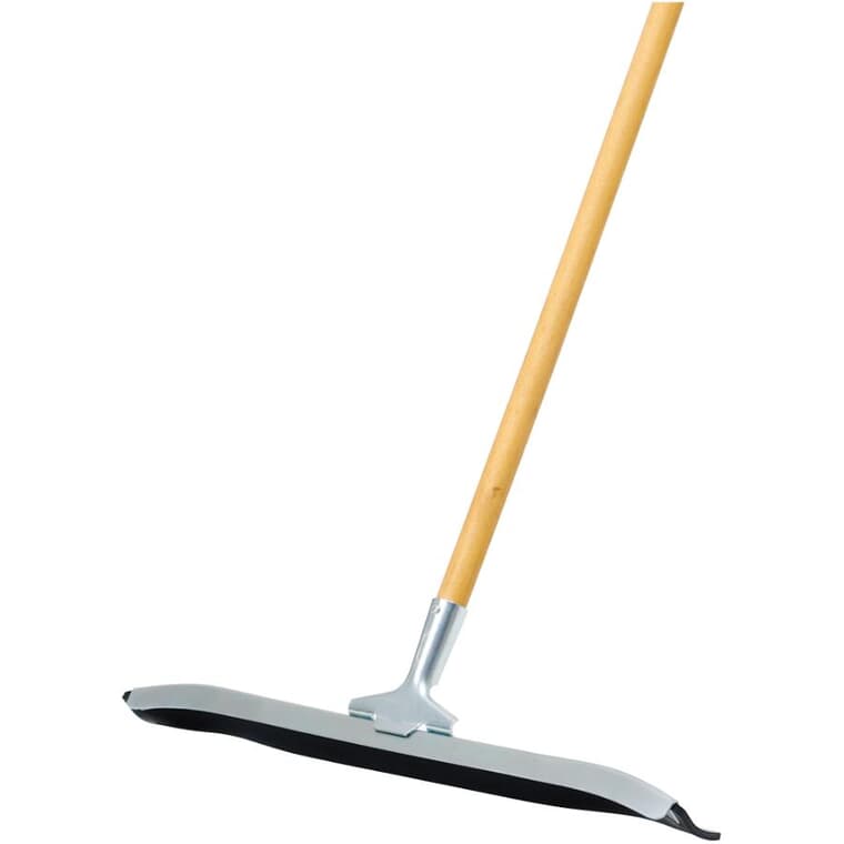 24" Curved Steel Floor Squeegee - with Handle