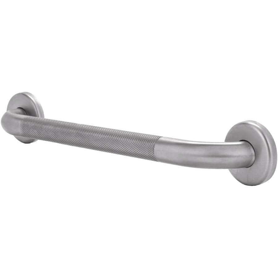 ELCOMA:1-1/4" x 18" Knurled Grab Bar - Stainless Steel
