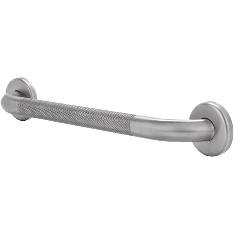 1-1/4" x 18" Knurled Grab Bar - Stainless Steel