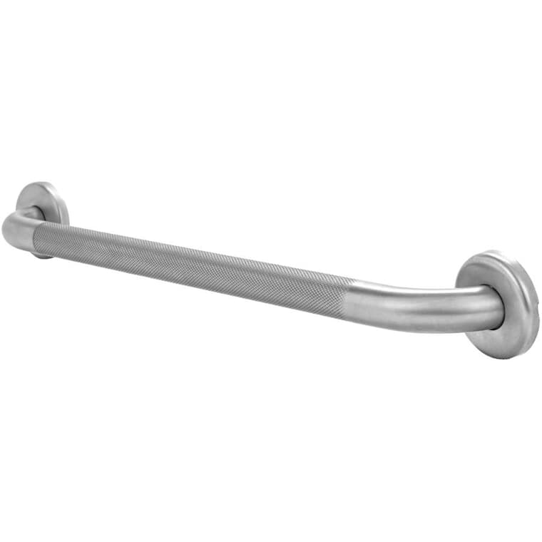 1-1/4" x 24" Knurled Grab Bar - Stainless Steel