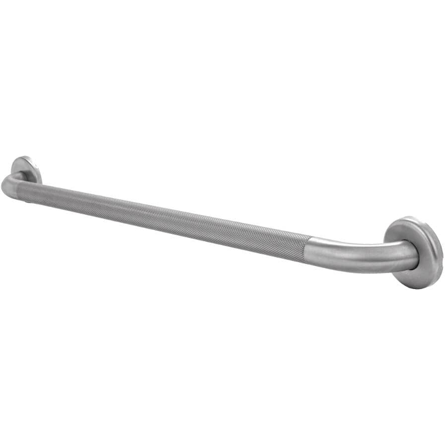 ELCOMA:1-1/4" x 32" Knurled Grab Bar - Stainless Steel