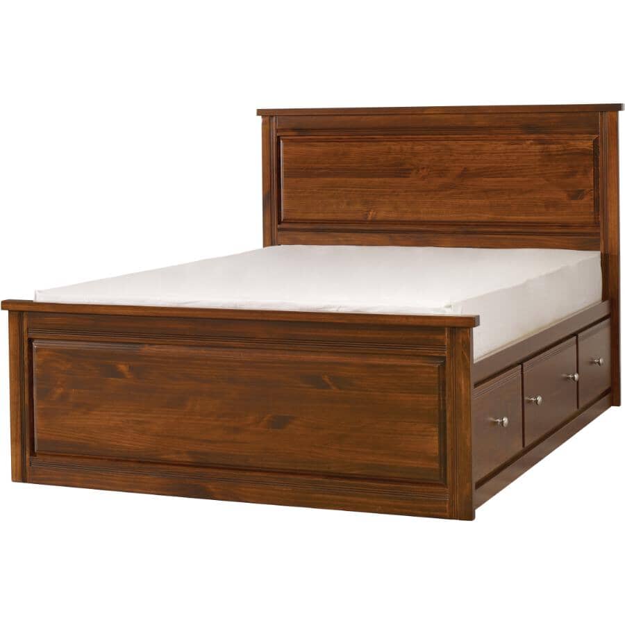 MAKO:Mahogany Grace Queen Size Bed, with 6 Storage Drawers