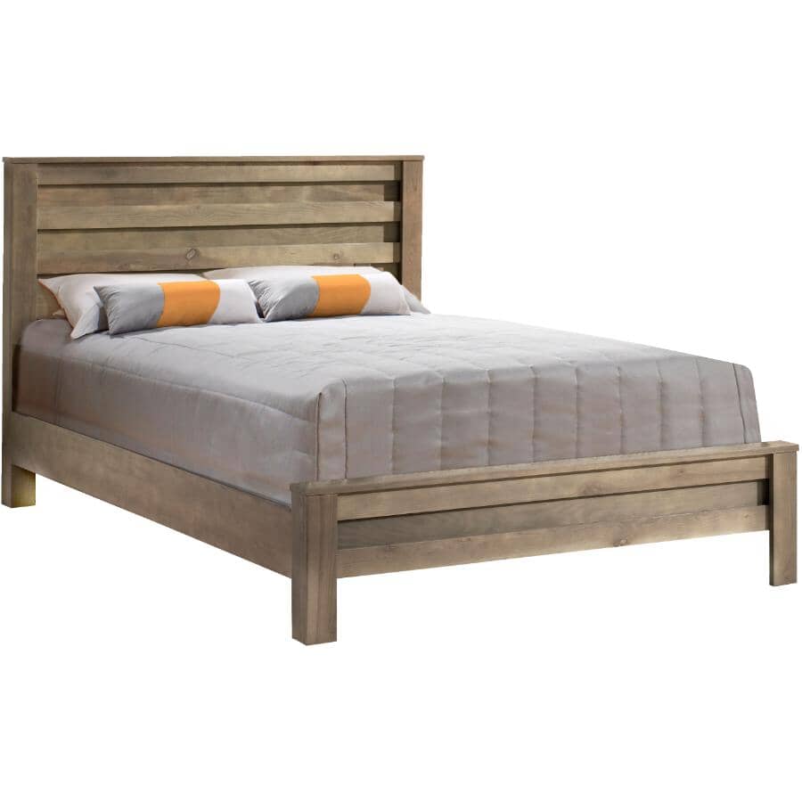 MEUBLES ARBOIT-POITRAS:Ranch Queen Bed - Weathered Grey