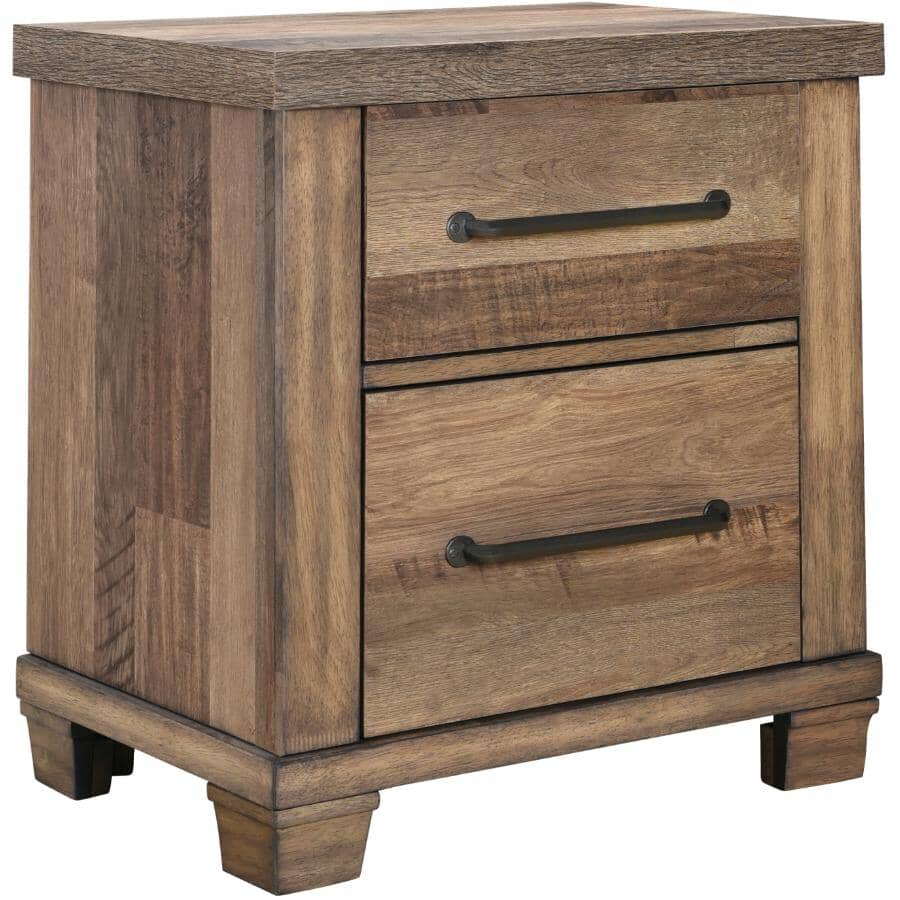 SAMUEL LAWRENCE FURNITURE:Edgewood Night Table - with USB Port, Antique Brown