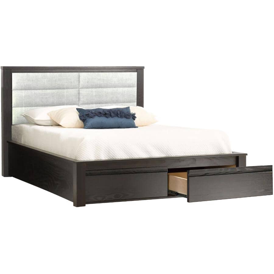 MEUBLES ARBOIT-POITRAS:Banff Queen Bed - with Storage, Slate