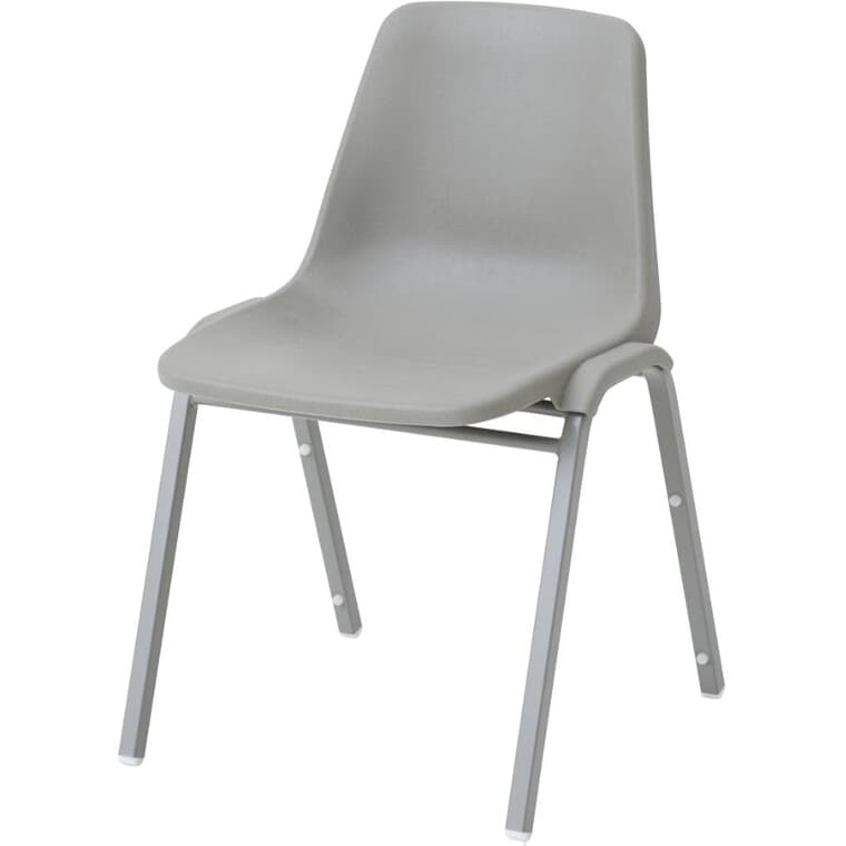 Chaise empilable en plastique, gris